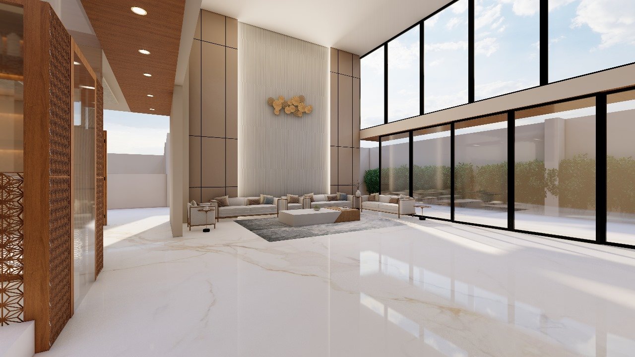 Bright contemporary kitchen with island