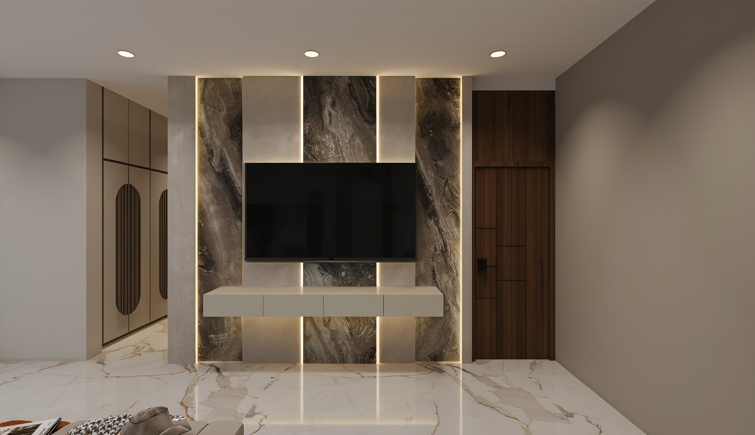 Contemporary bedroom interior