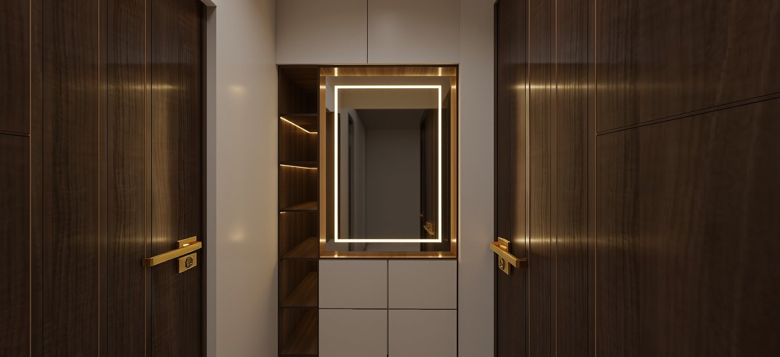 Traditional pooja room entrance